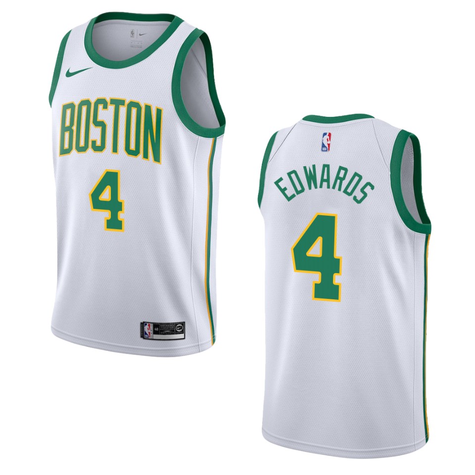 Men's Boston Celtics Carsen Edward #4 Swingman City White Jersey 2401HUOK